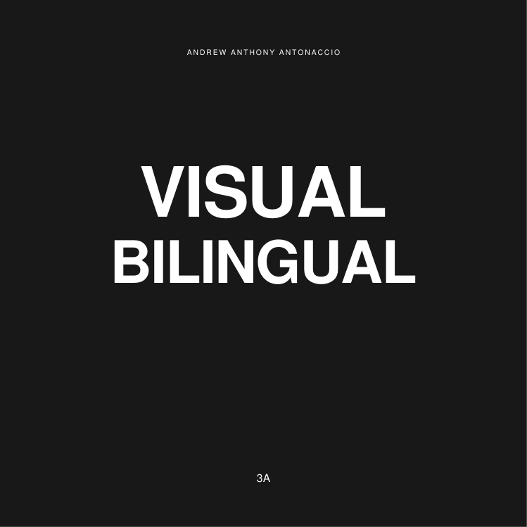 Portada de la edición en inglés de Visual Bilingual, de Andrew Anthony Antonaccio